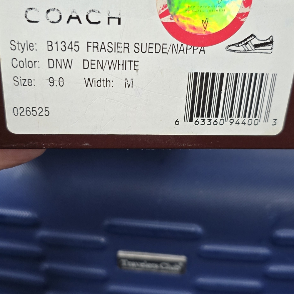 Coach Frasier Retro Sneakers in blue suede and White - Picture 11 of 11